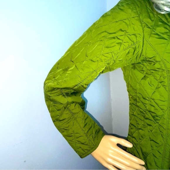 Lands' End Quilted Zip-Up Jacket – Green – Size Medium - Picture 3 of 10
